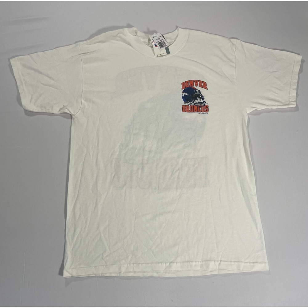 VTG 1999 Denver Broncos Short Sleeve NFL T-Shirt Game Day White Men's Size L